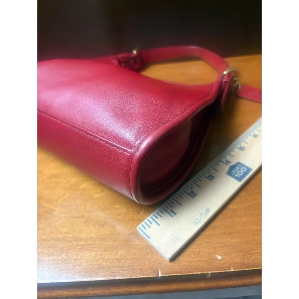 Coach Vintage‎ Soho Small Satchel 4106 Red Leather 1998 USA Era Rare